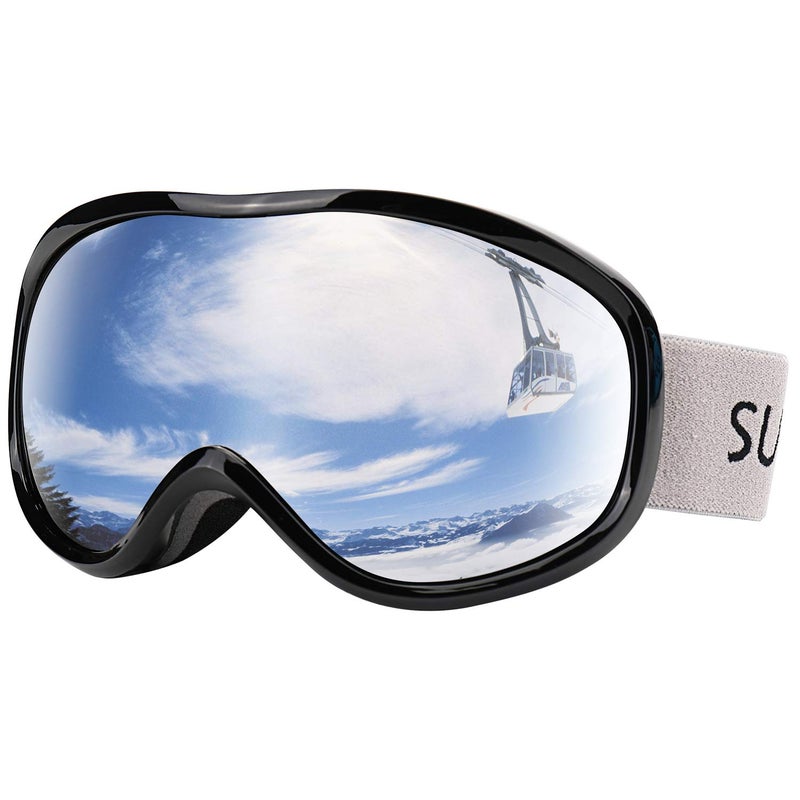 Supertrip Snow Ski Goggles Anti-Fog 100% UV Protection Snowboard Goggles Double Lens Over The Glasses Skiing for Men Women Youth(Black) - Image 1